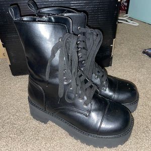 Current Mood Platformed Combat Boots